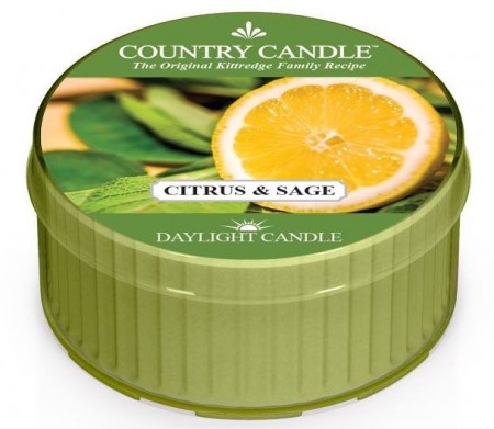 Citrus & Sage Stort Telys.